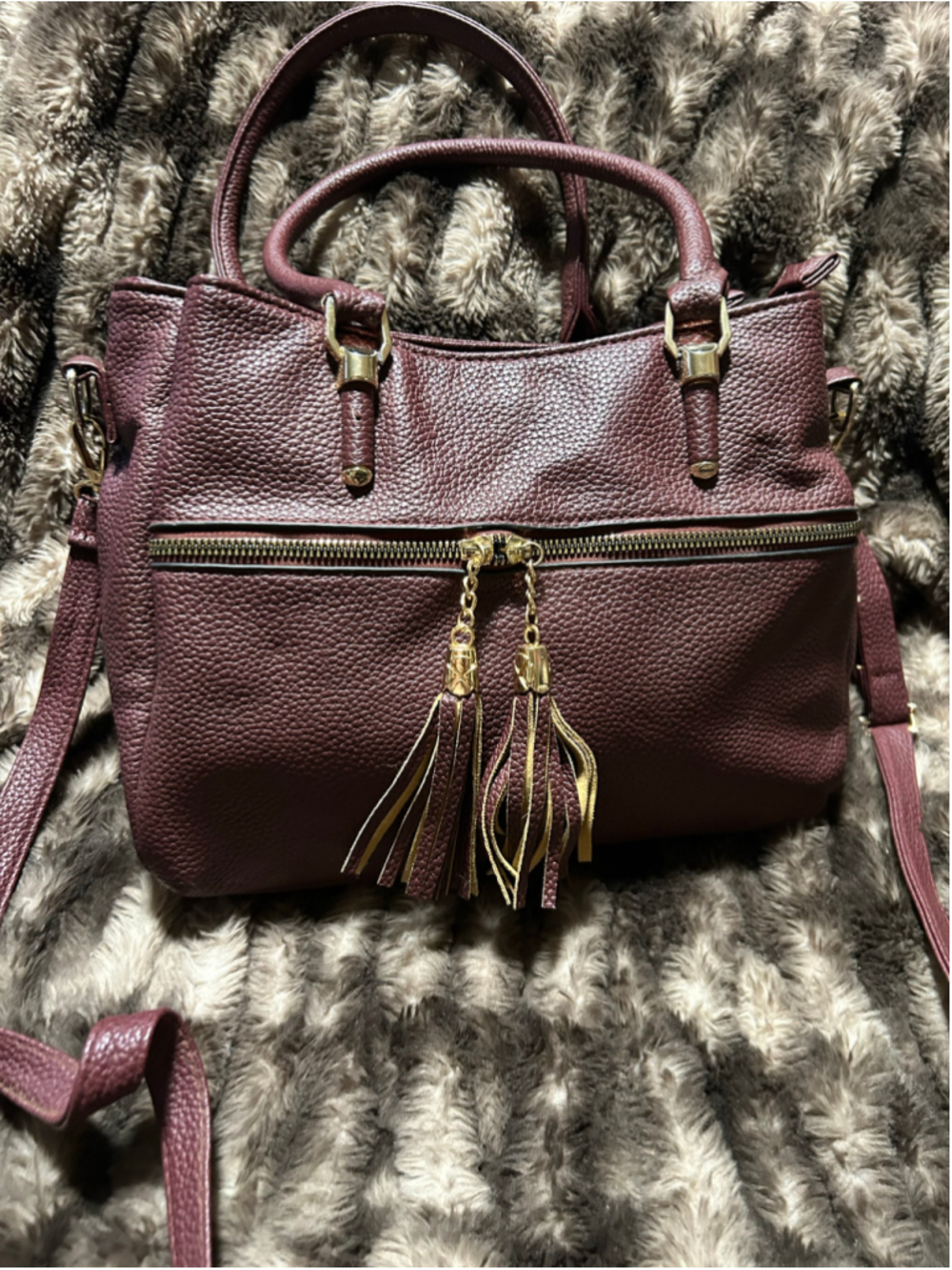 Women's KKxiu Burgundy Satchel Handbag One Size